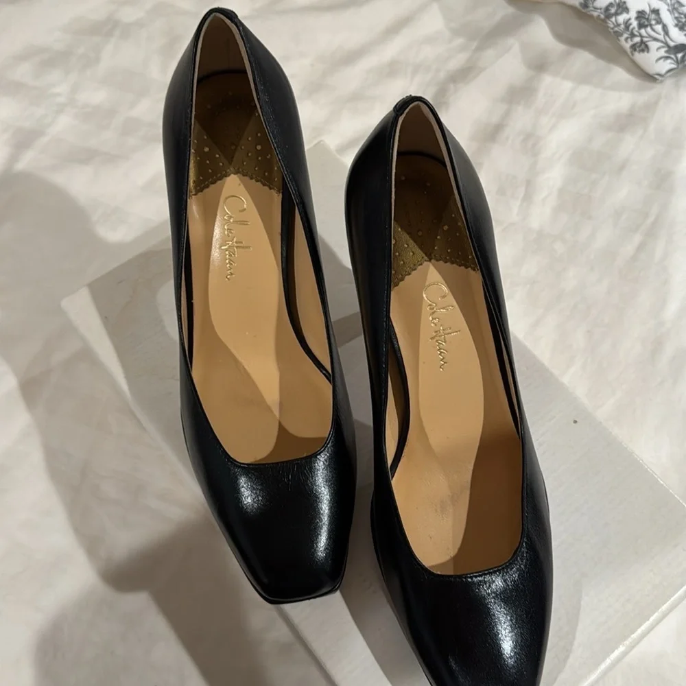 Cole Haan Black Leather Heels